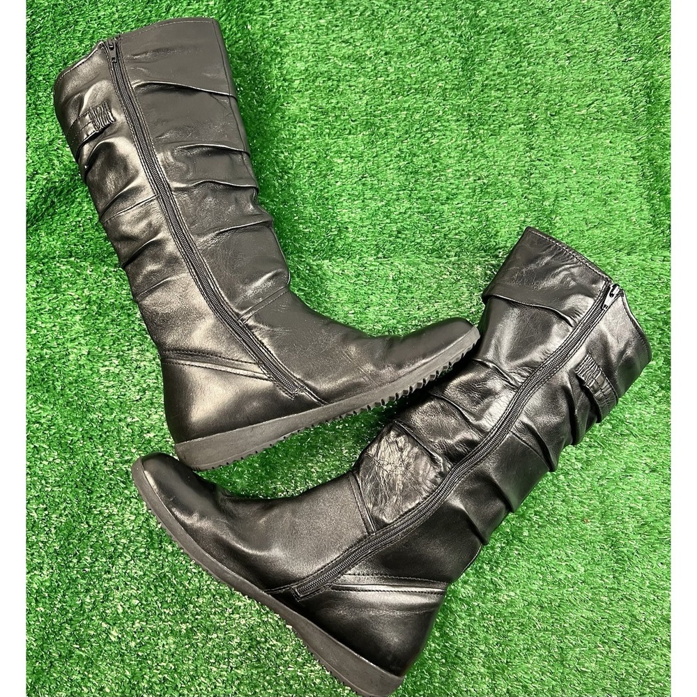 Josef Seibel Naly 23 Women's Tall Boots Black 40 US 9.5 Faux Fur Lined Slouchy - Picture 5 of 9